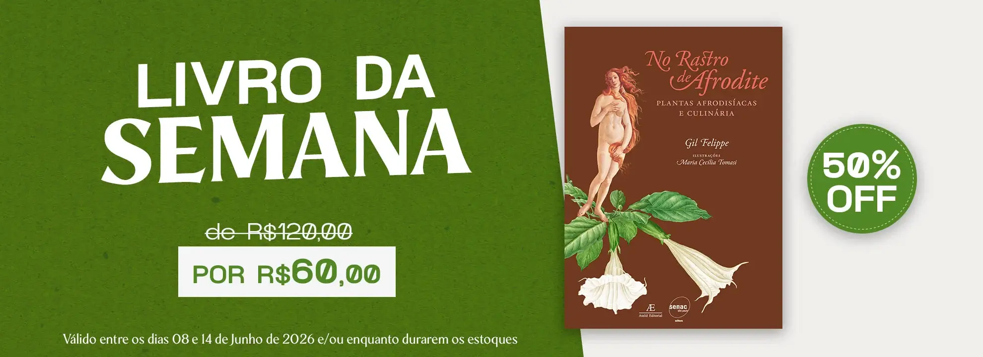 Livro da Semana - No Rastro de Afrodite - banner site 1980x720