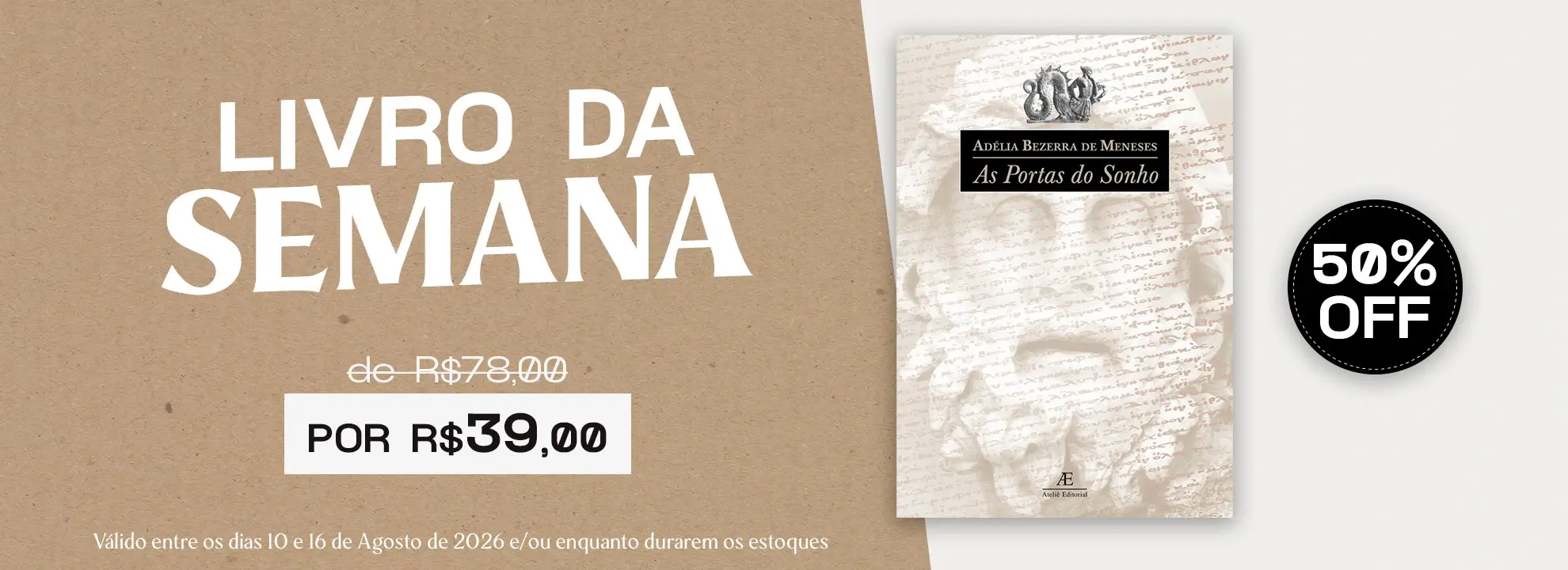 Livro da Semana - As Portas do Sonho - banner 1980x720