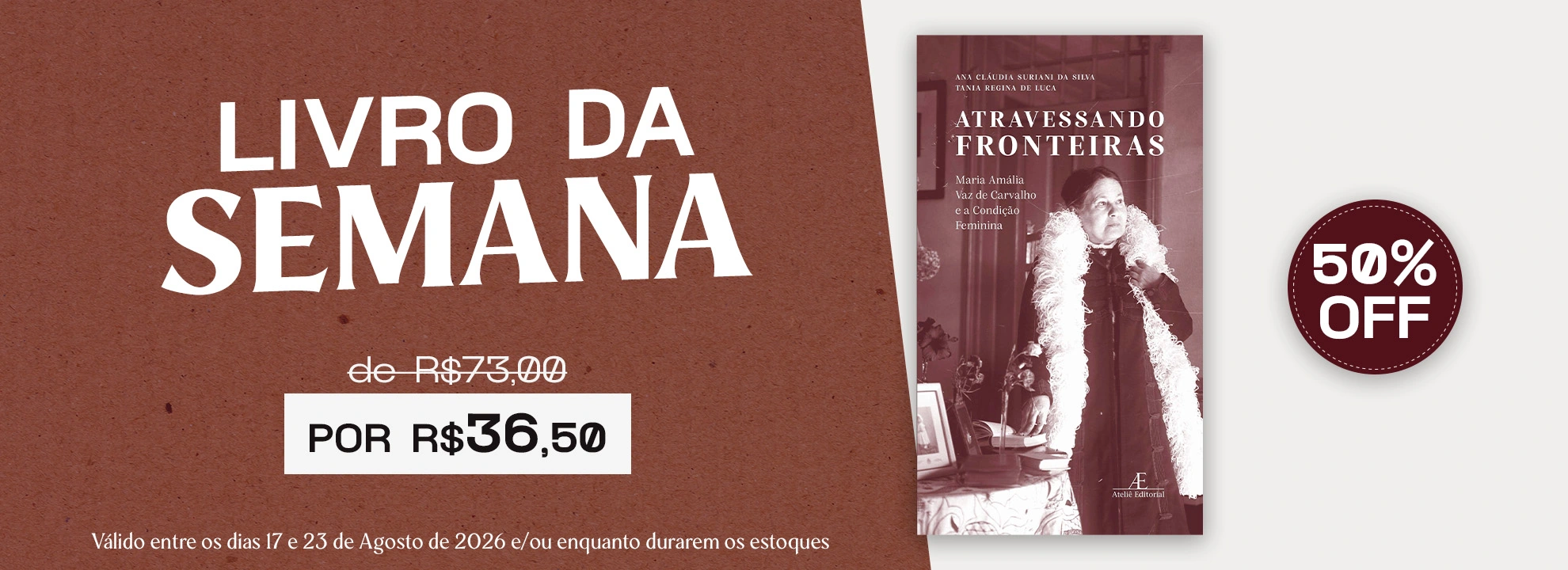 Livro da semana Atravessando Fronteiras - banner 1980x720